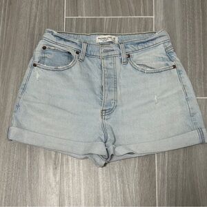 Abercrombie & Fitch Curve Love High Rise Dad Shorts